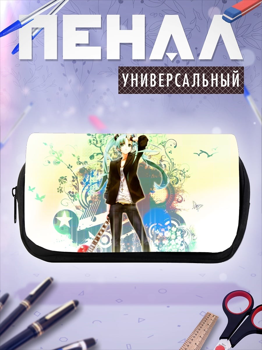 Пенал-косметичка аниме девушка гитара