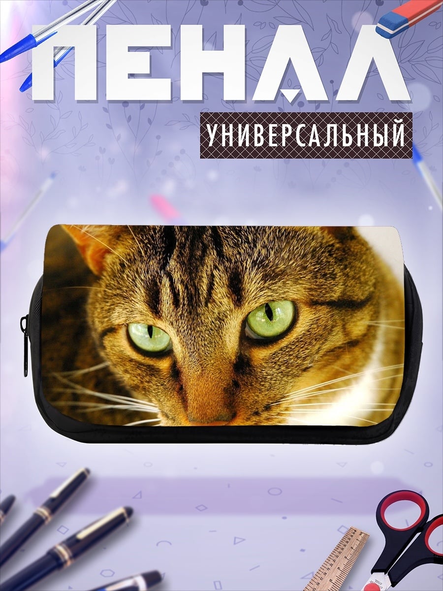 Пенал-косметичка зеленоглазый кот