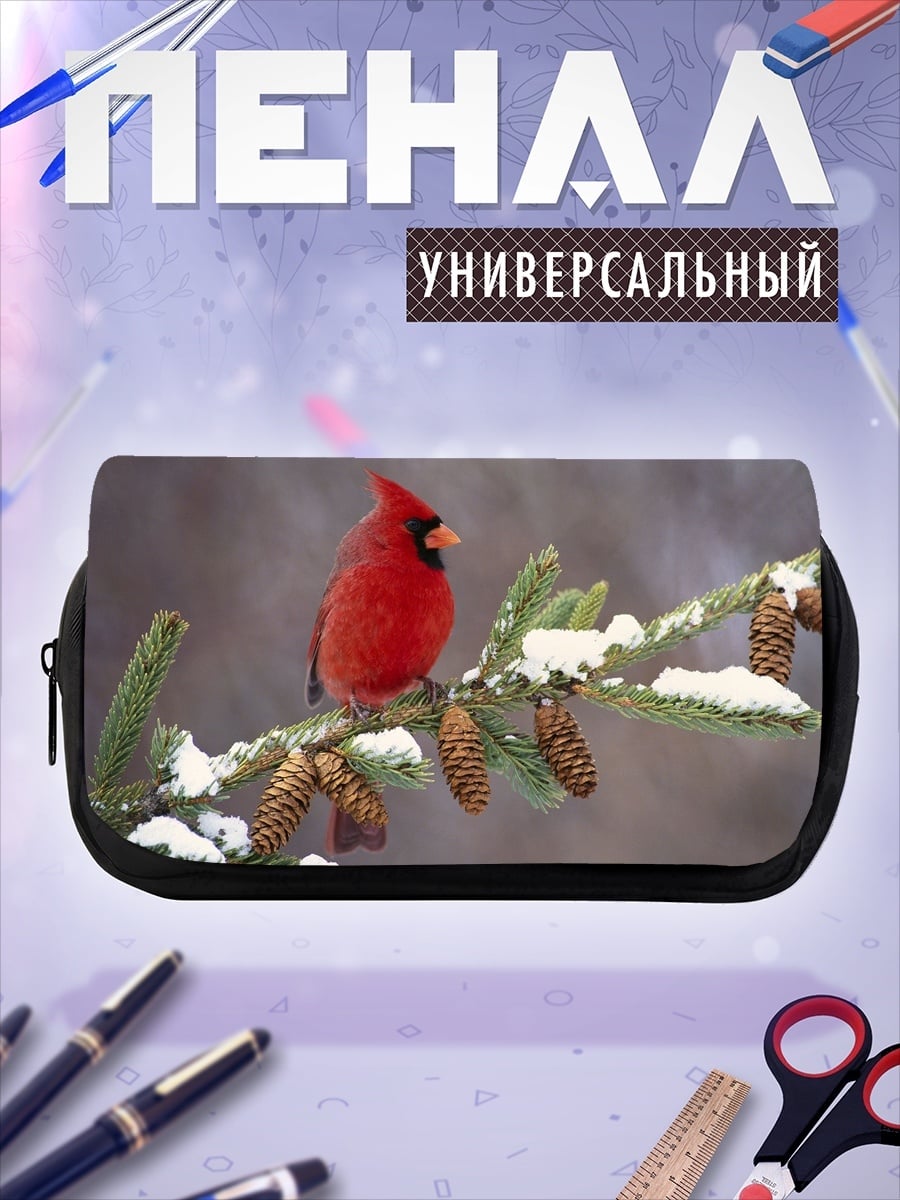 Пенал-косметичка Красный кардинал