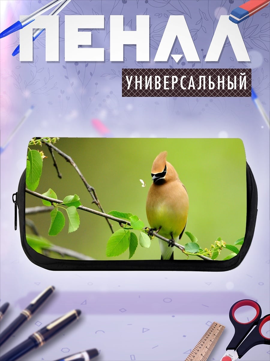 Пенал-косметичка Птица на ветке