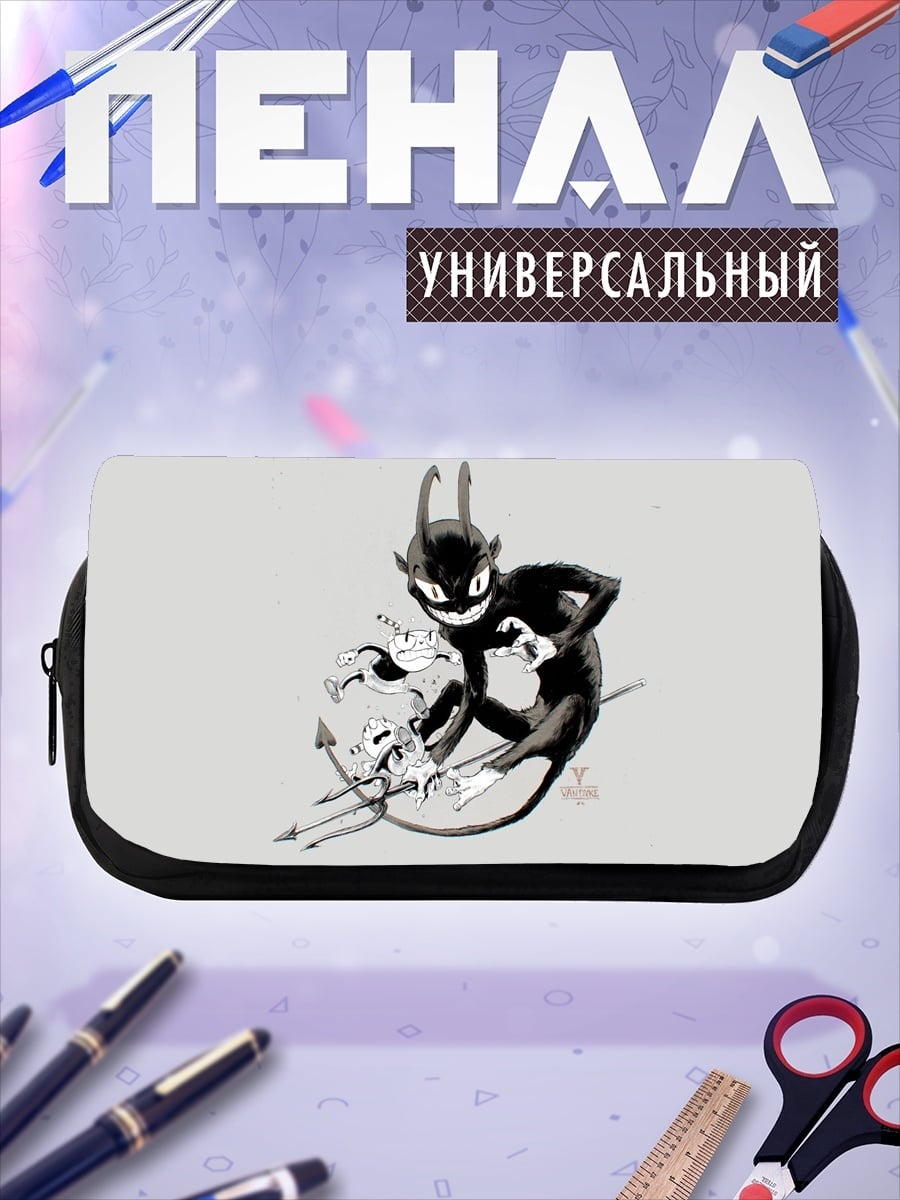 Пенал-косметичка Черный демон с вилами
