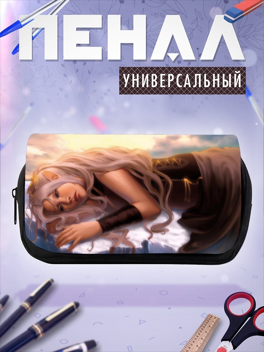 Пенал-косметичка Девушка на льдине