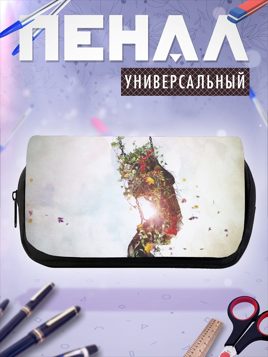 Пенал-косметичка Девушка на качелях