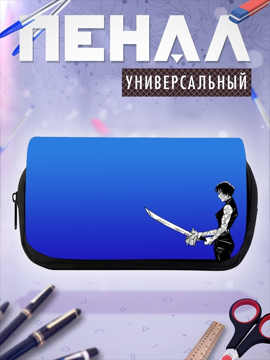 Пенал-косметичка девушка самурай меч