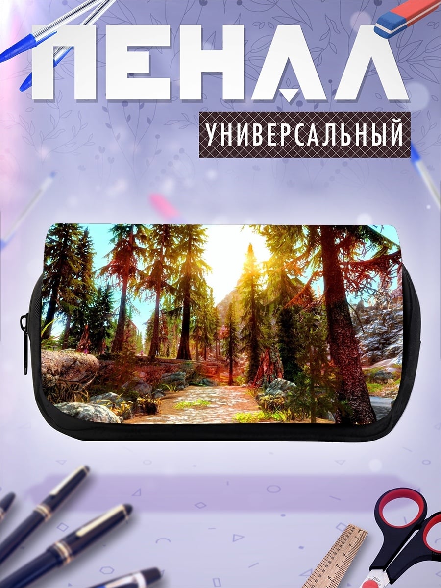 Пенал-косметичка Лесная тропа закат