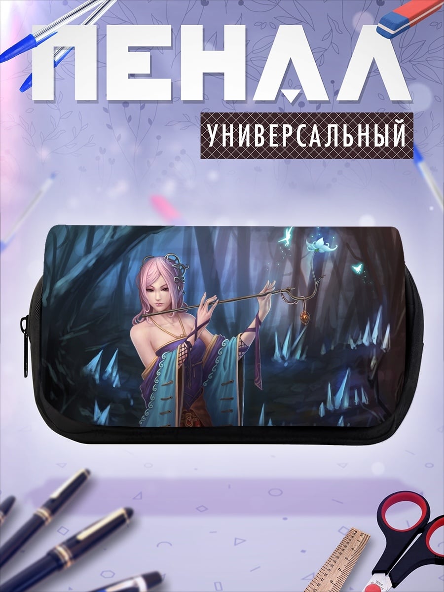 Пенал-косметичка Аниме девушка в лесу
