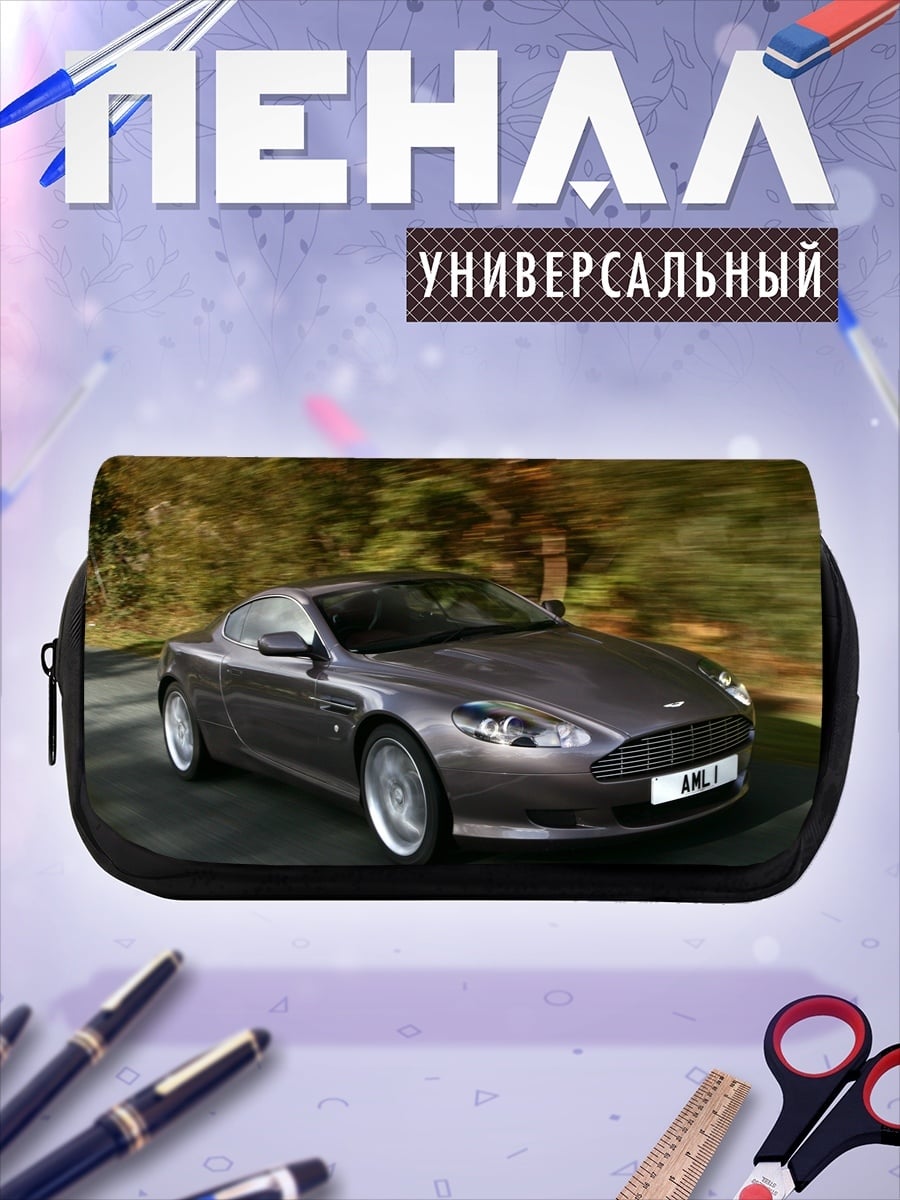 Пенал-косметичка Спортивный автомобиль на дороге