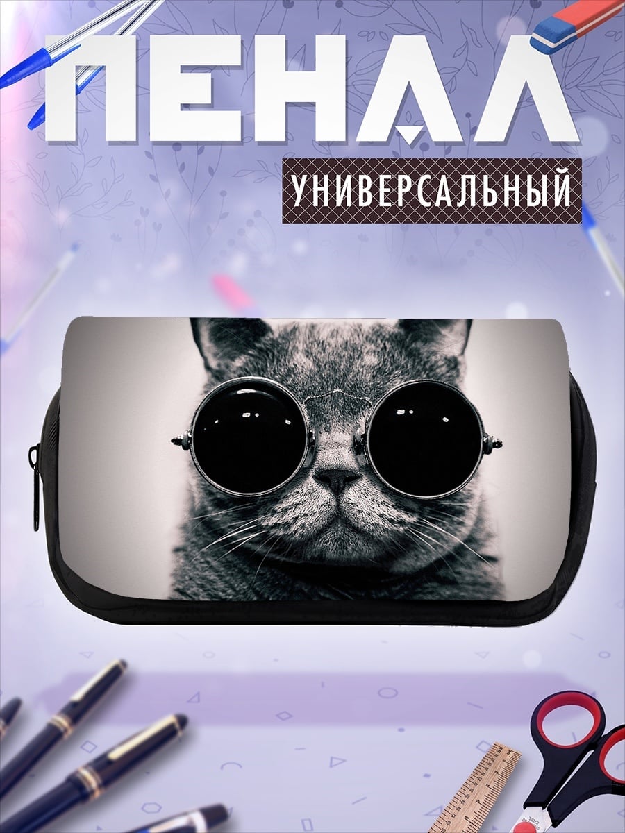 Пенал-косметичка Кот в очках