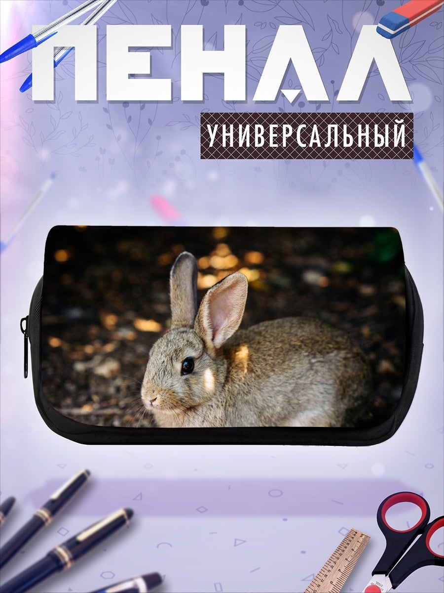 Пенал-косметичка Заяц на земле