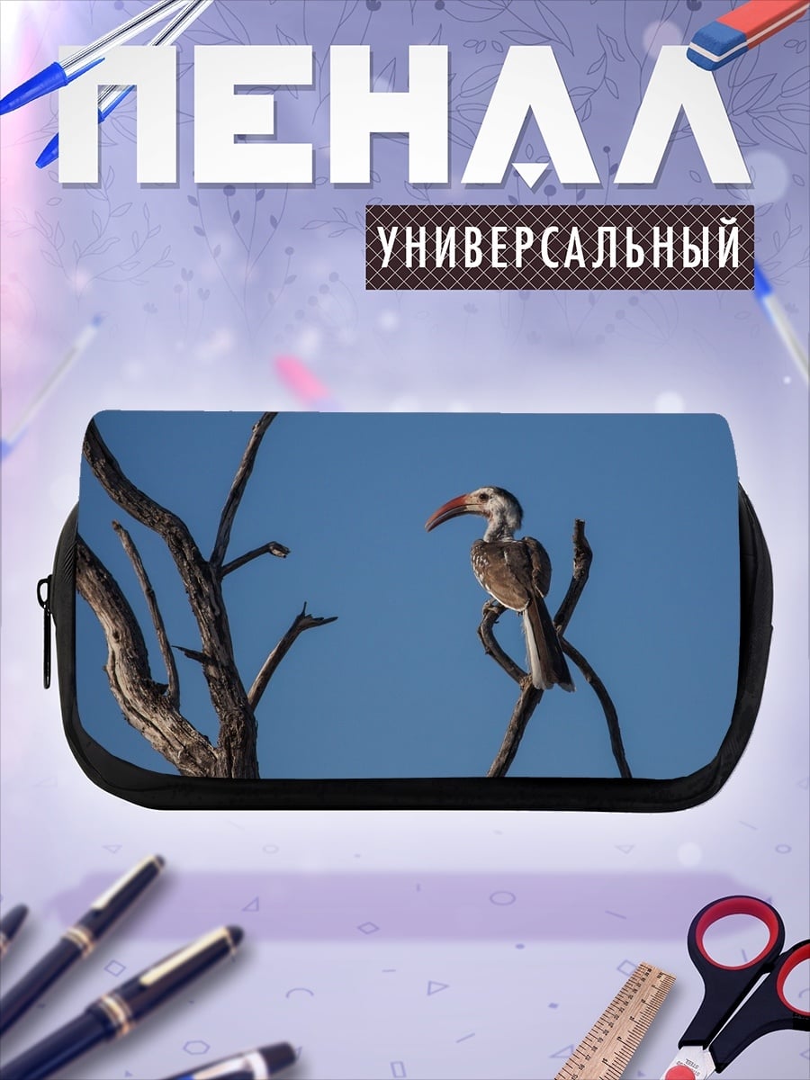Пенал-косметичка Птица на ветке