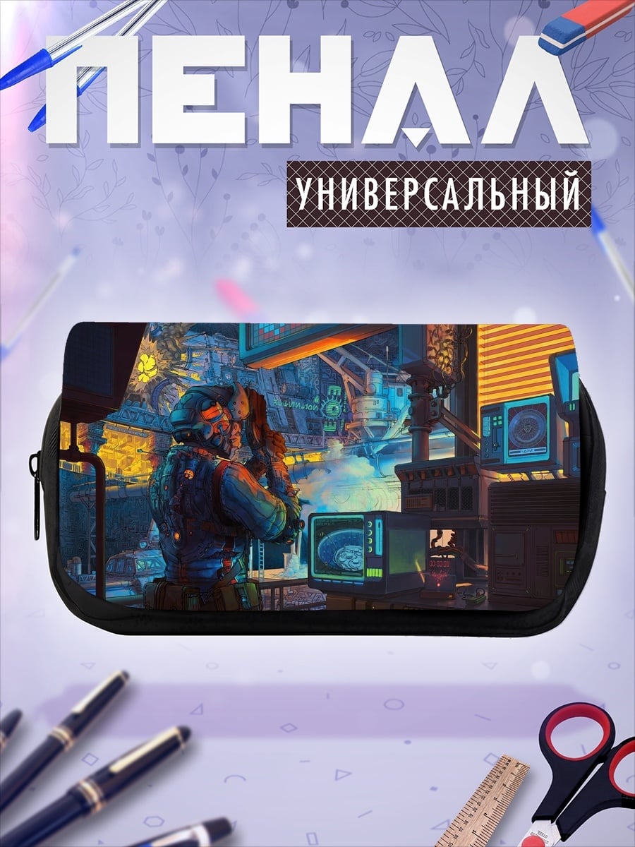Пенал-косметичка Киберпанк детектив