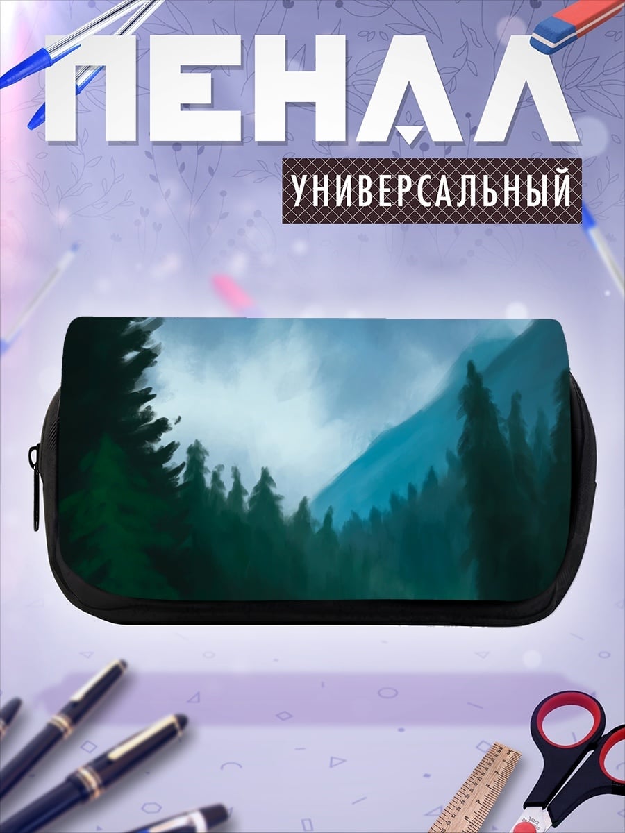 Пенал-косметичка Горная река в лесу