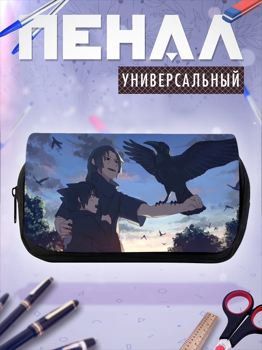 Пенал-косметичка Девушка с вороном