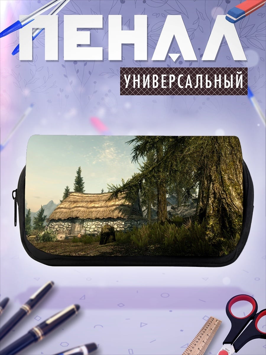 Пенал-косметичка Каменный дом в лесу