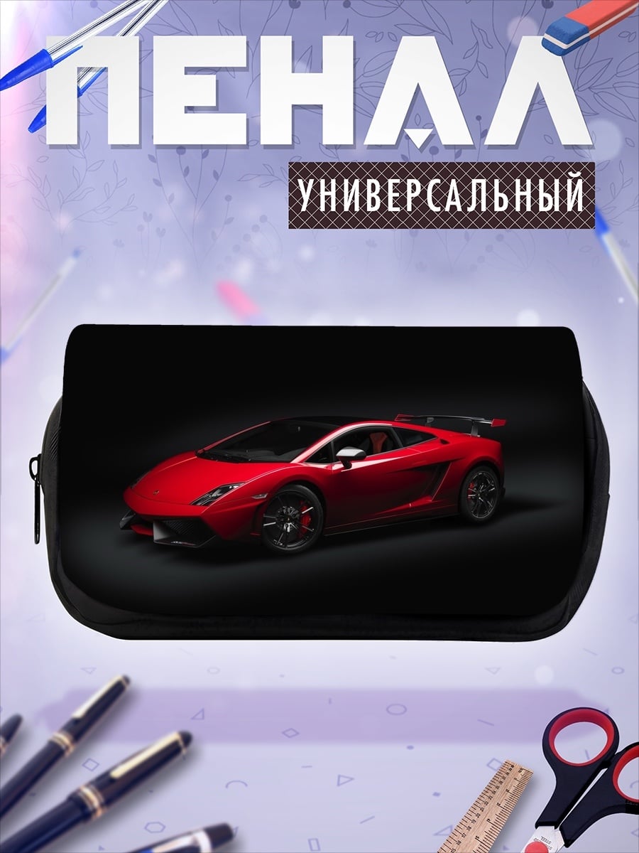Пенал-косметичка красный Lamborghini