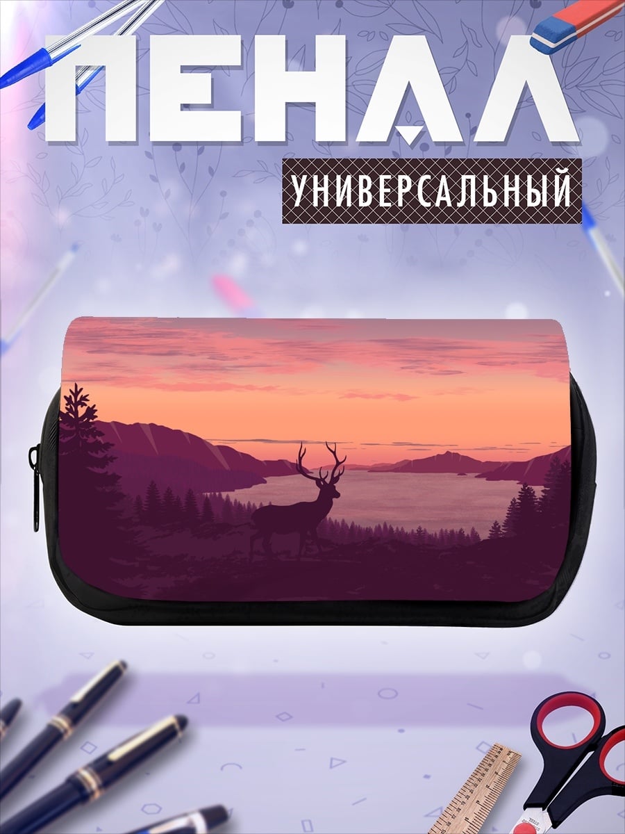 Пенал-косметичка Олень на закате