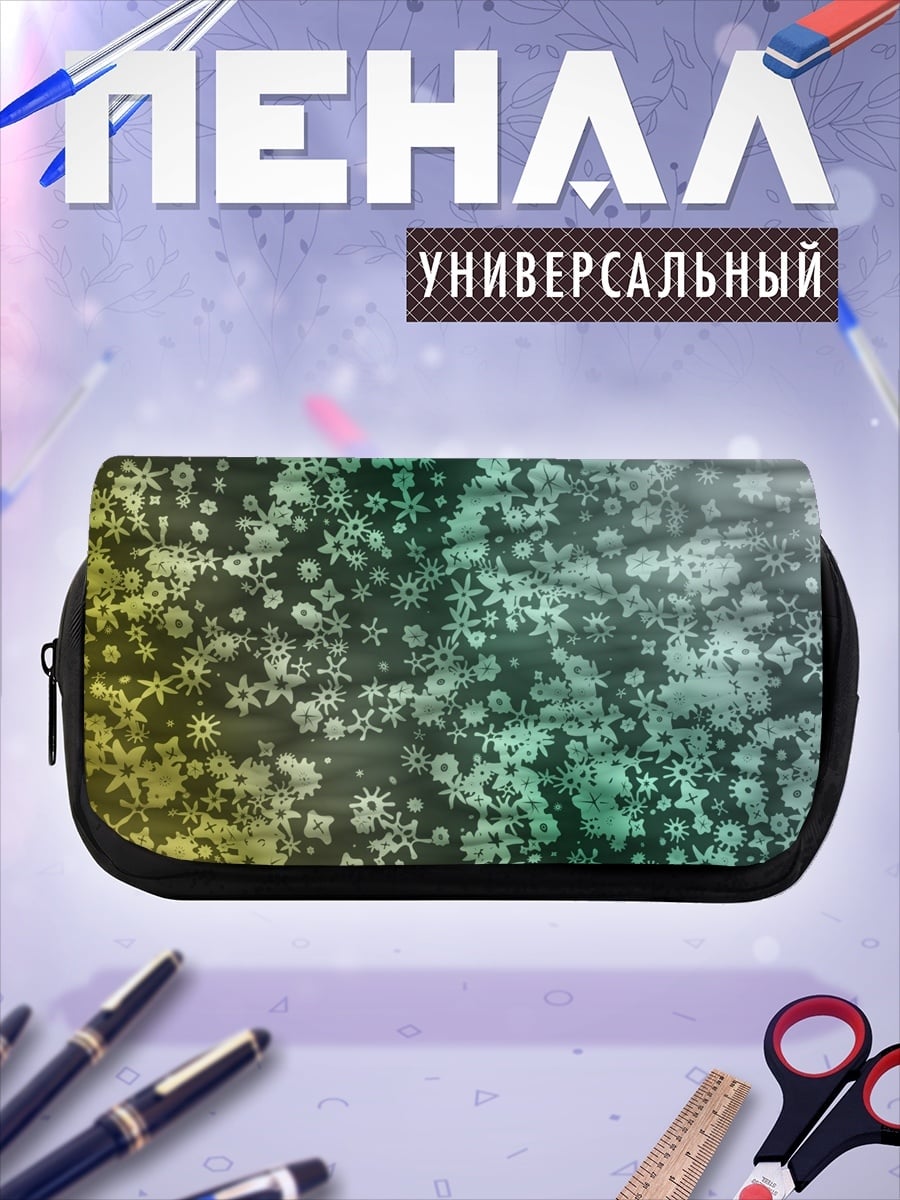 Пенал-косметичка Снежинки узор