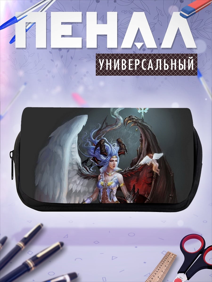 Пенал-косметичка Ангел демон крылья