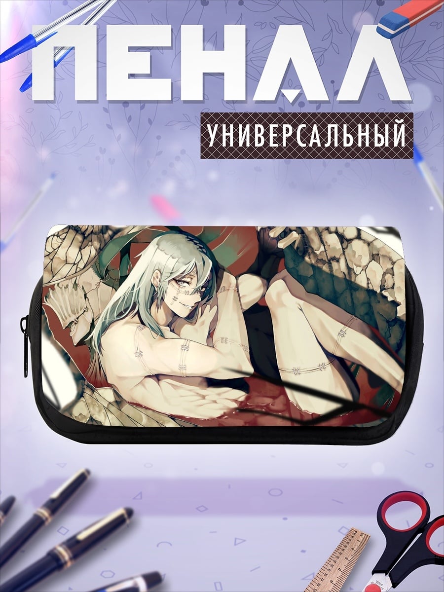 Пенал-косметичка Аниме девушка в цветах