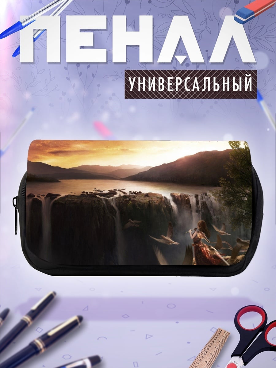 Пенал-косметичка Девушка у водопада