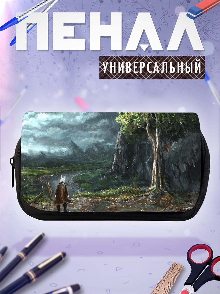 Пенал-косметичка одинокий странник в лесу