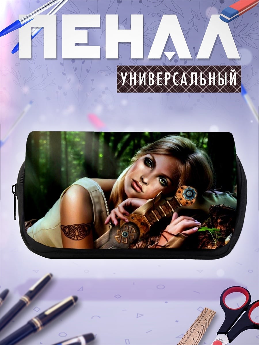 Пенал-косметичка Лесная нимфа с гитарой