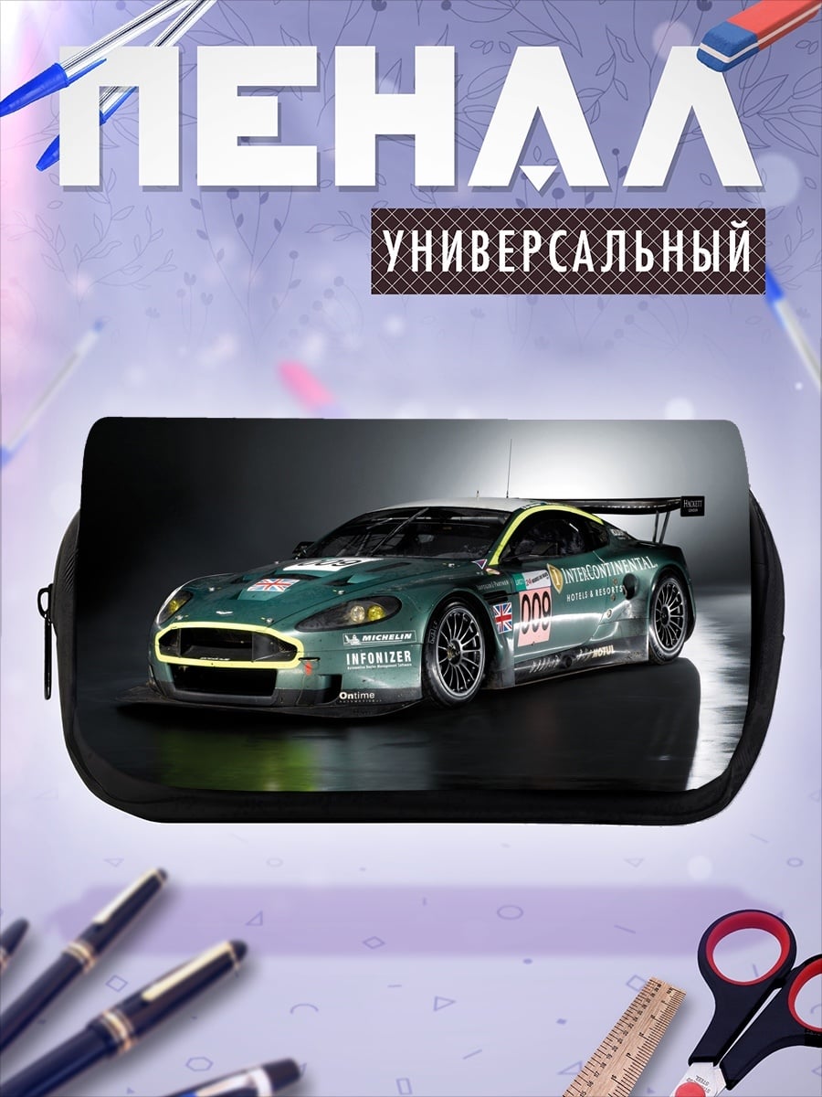 Пенал-косметичка Зеленый гоночный автомобиль