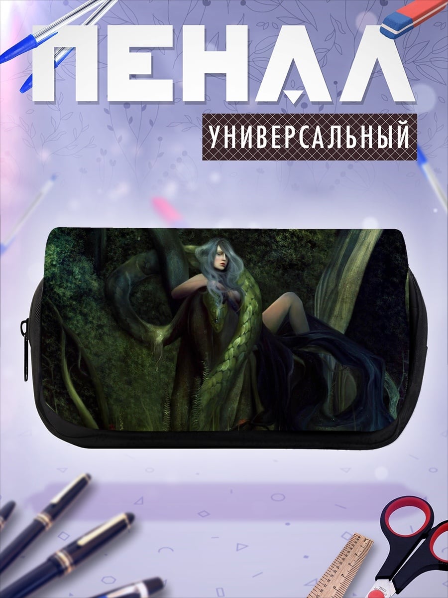 Пенал-косметичка лесная нимфа в деревьях