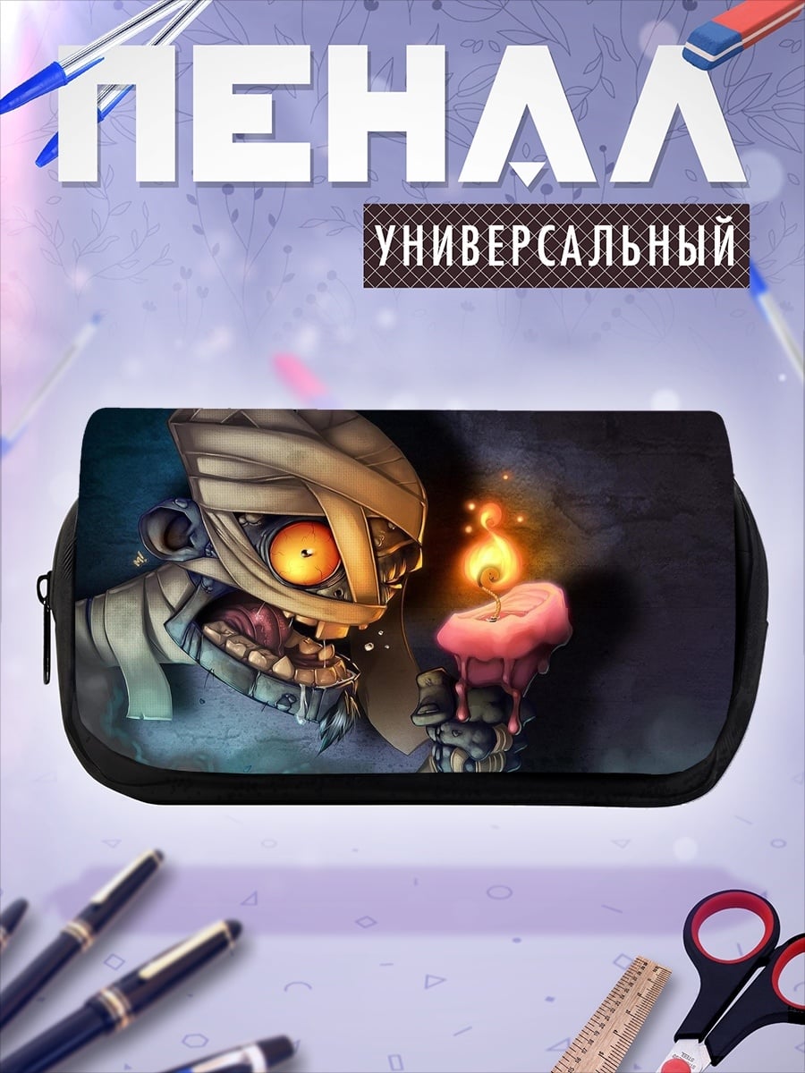 Пенал-косметичка Мумия с горящей свечой