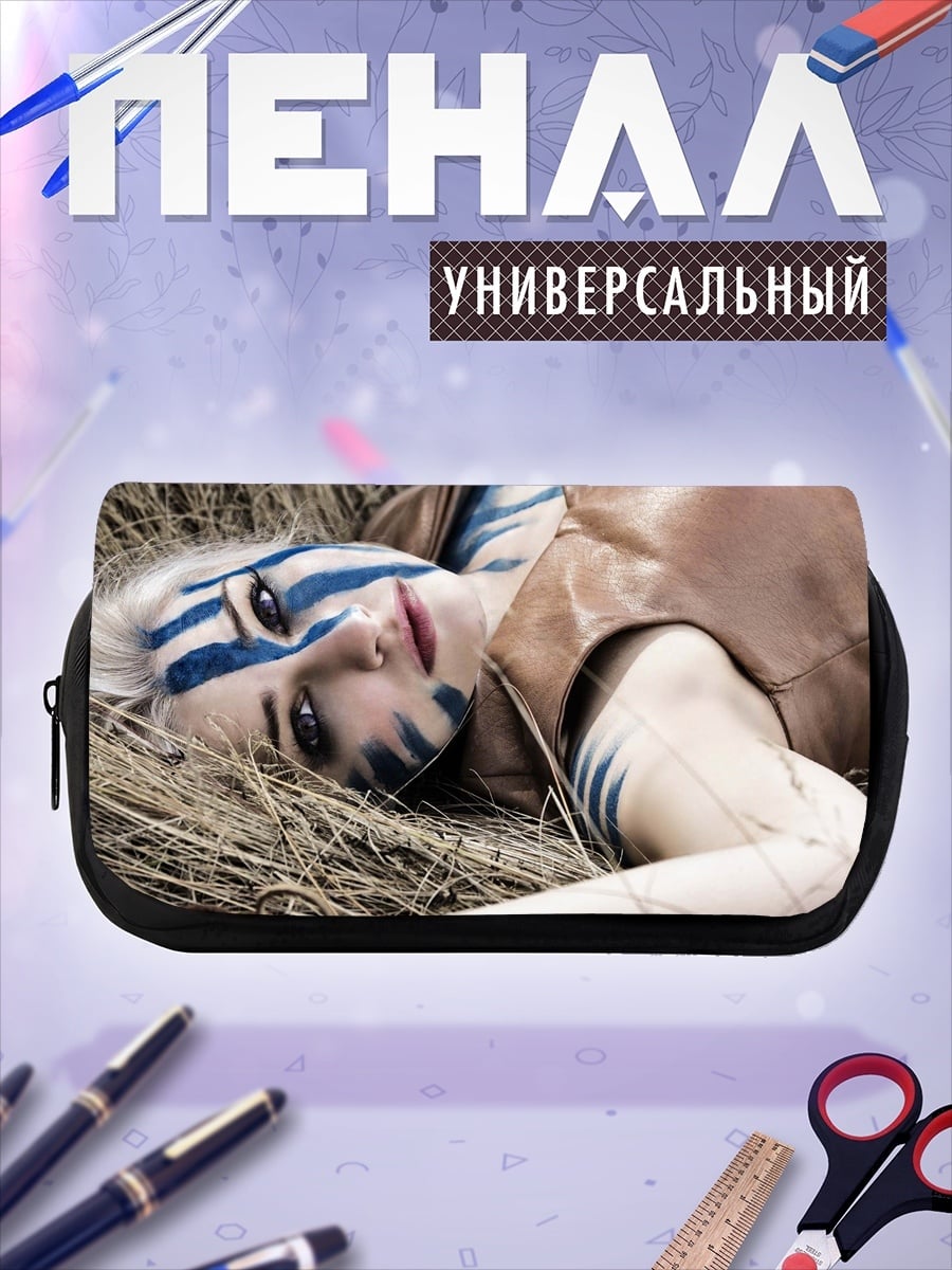 Пенал-косметичка Воительница с раскраской