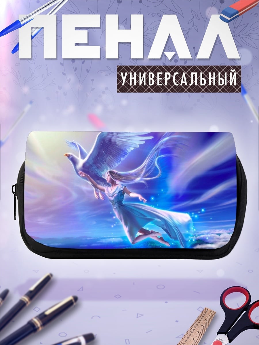 Пенал-косметичка Девушка с голубем