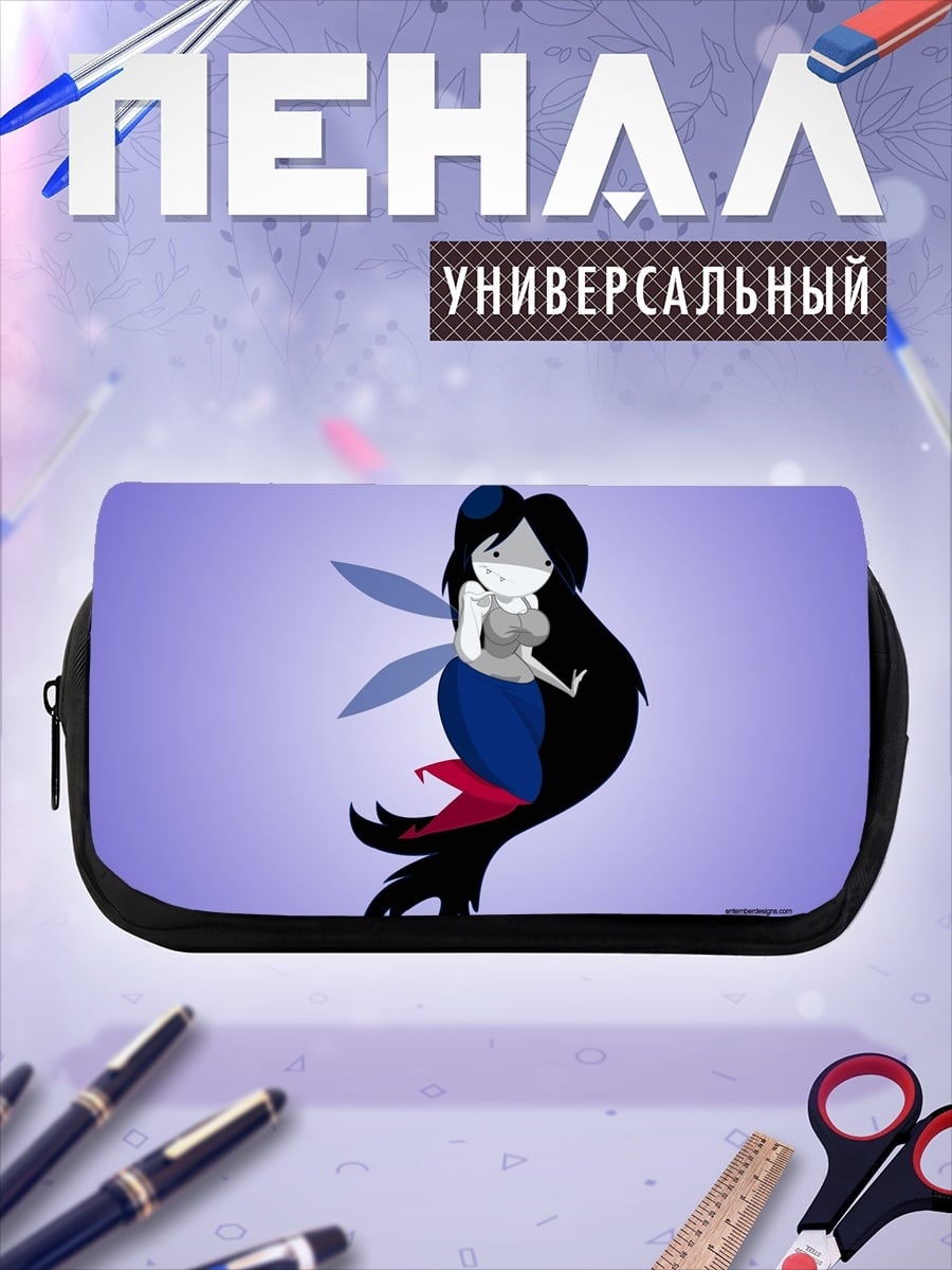 Пенал-косметичка фея с черными волосами