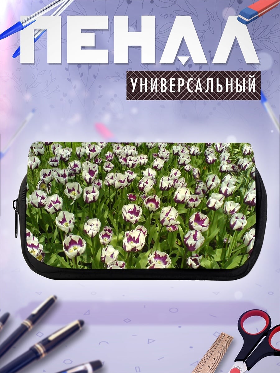Пенал-косметичка Поле тюльпанов весна