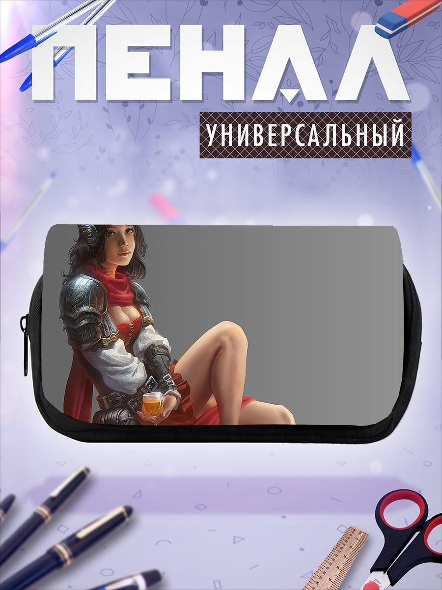 Пенал-косметичка Воительница с напитком