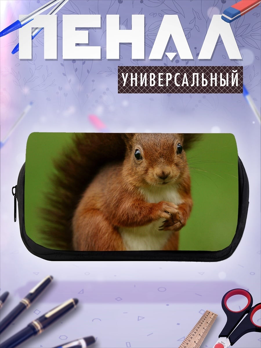 Пенал-косметичка рыжая белка
