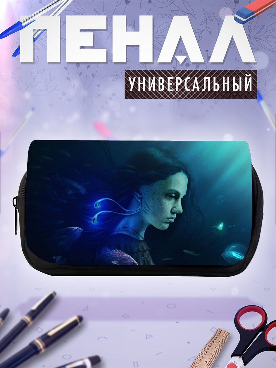 Пенал-косметичка Девушка в синем