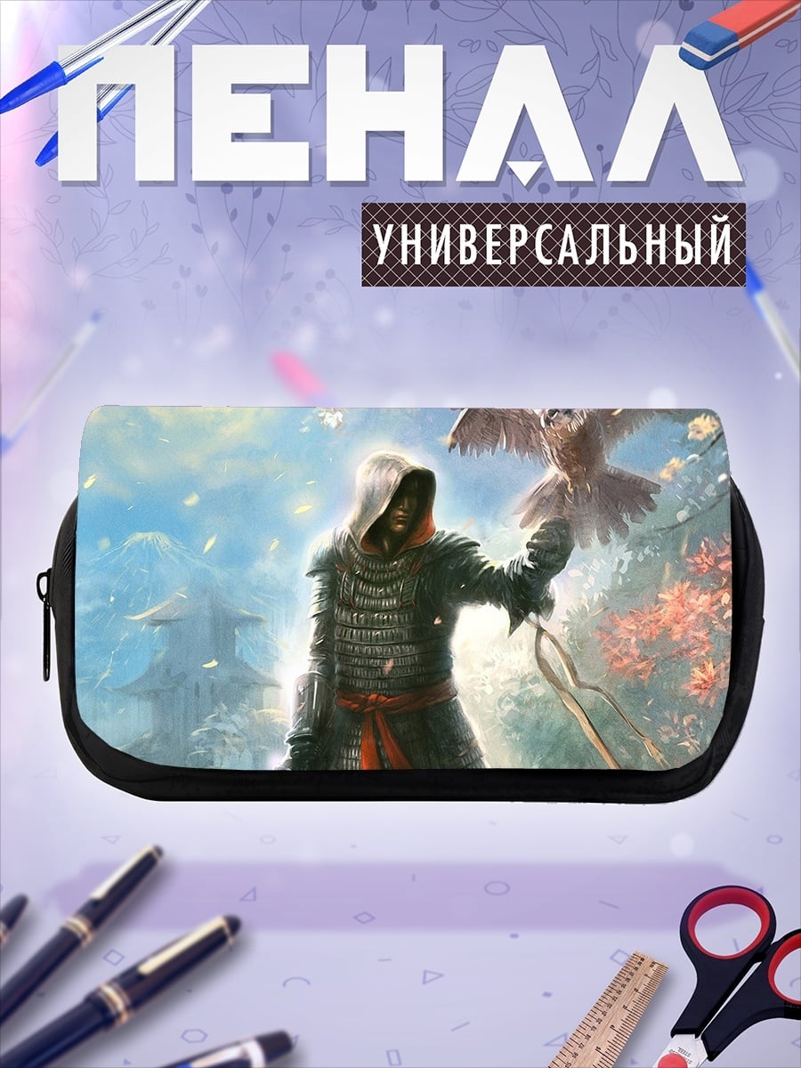 Пенал-косметичка Самурай с соколом