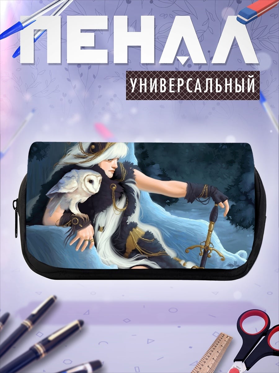 Пенал-косметичка Девушка с Совой