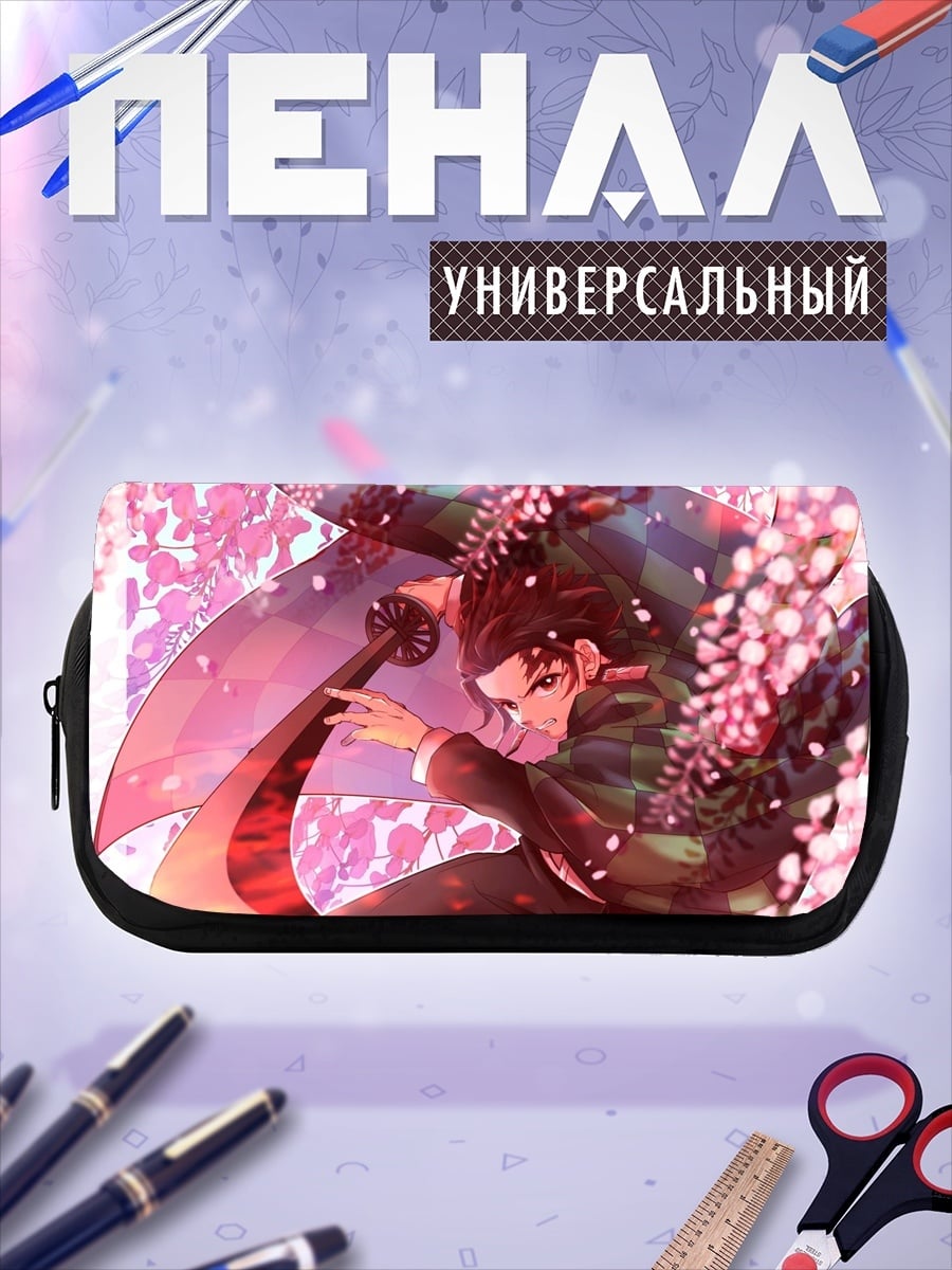 Пенал-косметичка самурай в сакуре