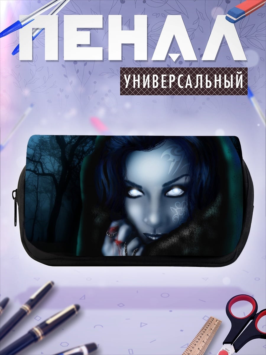 Пенал-косметичка Призрачная девушка лес