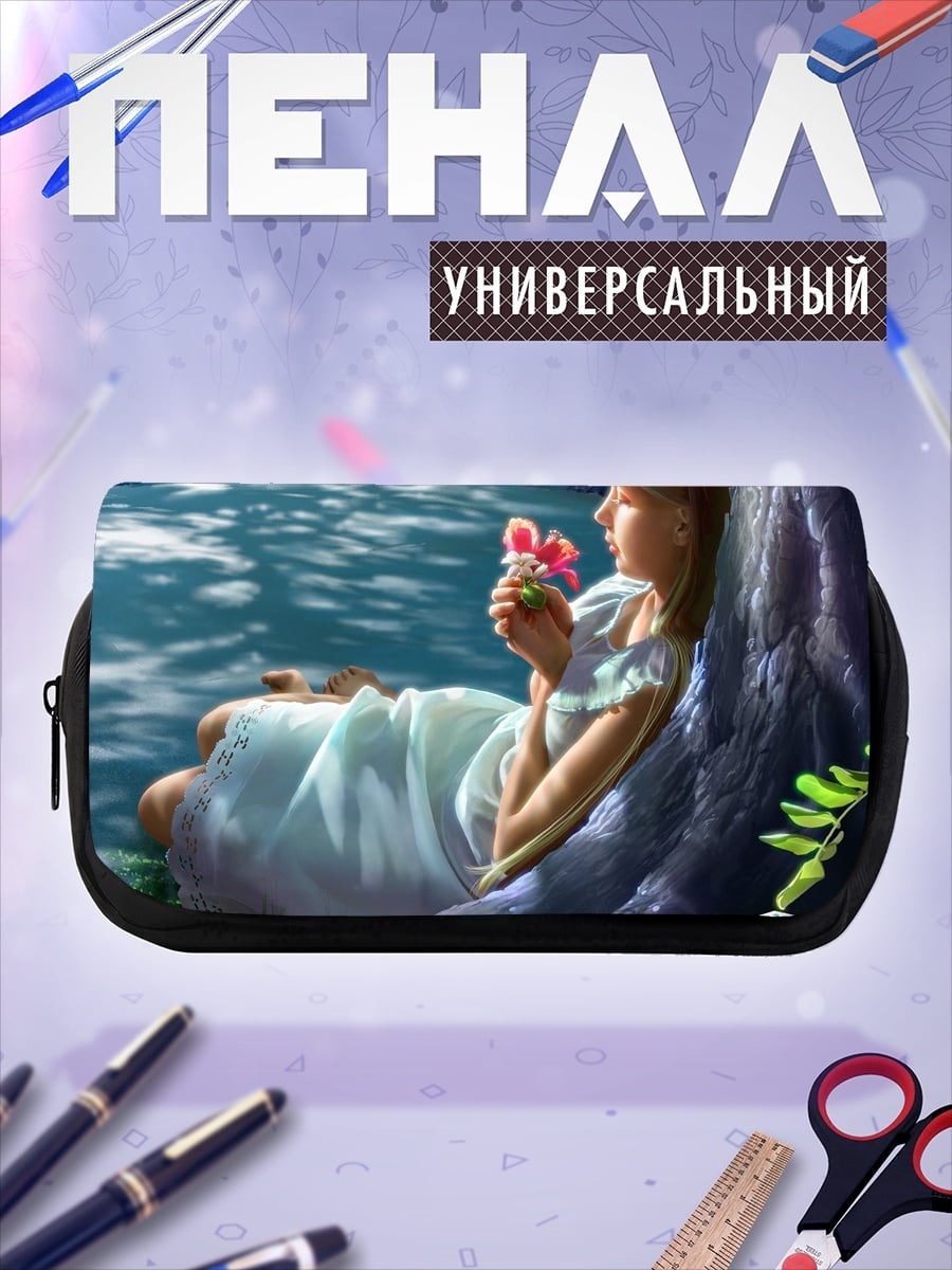 Пенал-косметичка Девушка в лесу