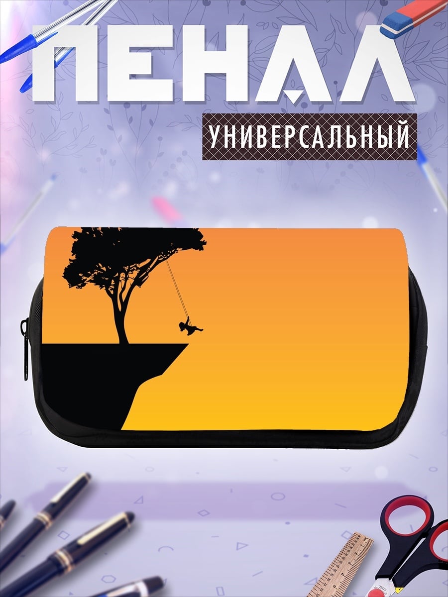 Пенал-косметичка дерево на обрыве