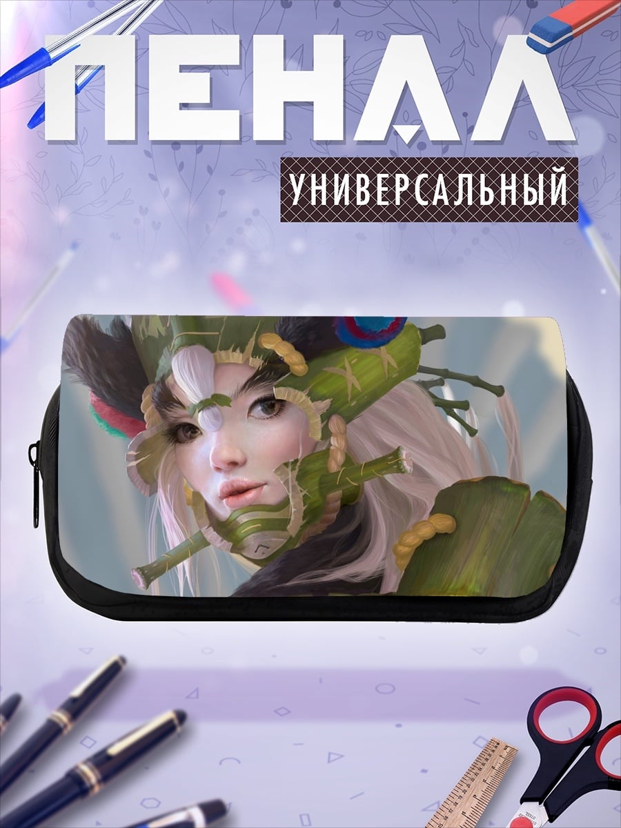Пенал-косметичка девушка с улиткой