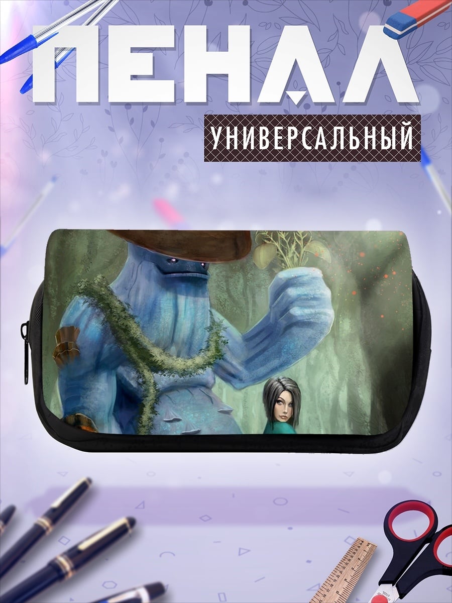 Пенал-косметичка грибной человек девушка