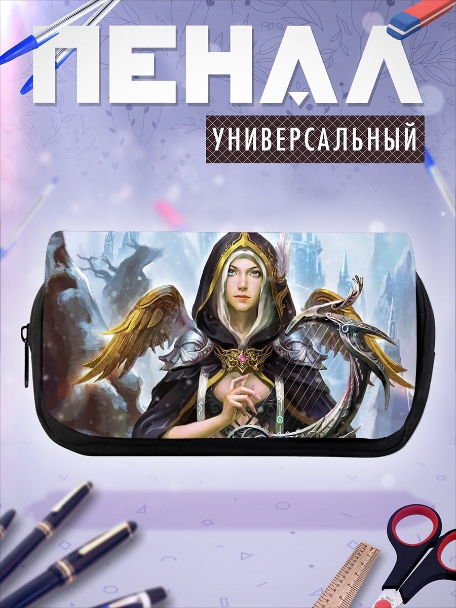 Пенал-косметичка ангел с арфой