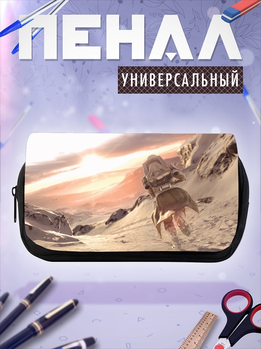 Пенал-косметичка Девушка в снежной пустыне