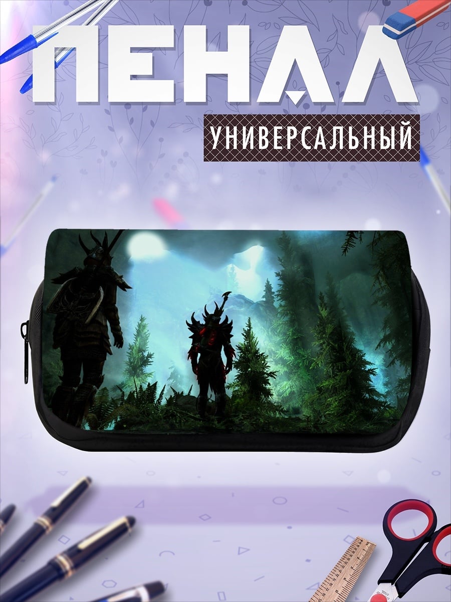 Пенал-косметичка темные воины в лесу
