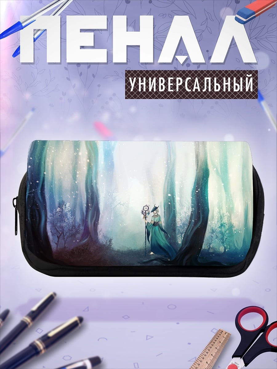 Пенал-косметичка Девушка в лесу
