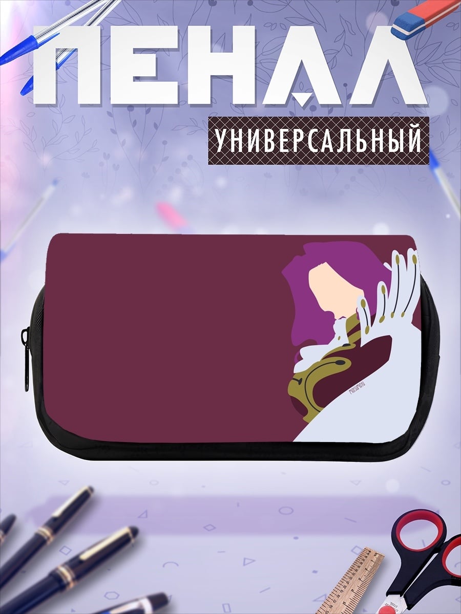 Пенал-косметичка аниме девушка фиолетовые волосы