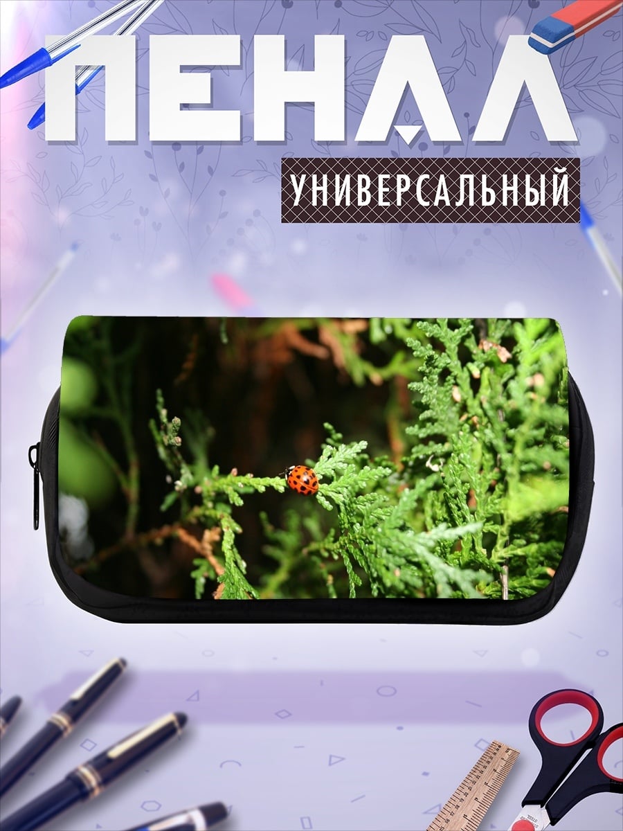 Пенал-косметичка божья коровка ветка
